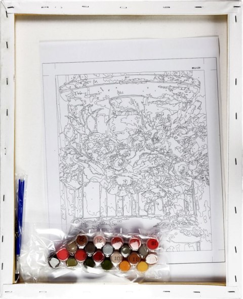 Zestaw kreatywny Malowanie po numerach 40x50cm Bukiet na krześle Flamingo Line (FYS164)