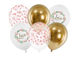 Balon gumowy Love, mix mix 300mm Partydeco (SB14P-321-000-6)