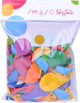 Balon gumowy dekoracyjny 100 sztuk mix 250mm Arpex (BLR110)