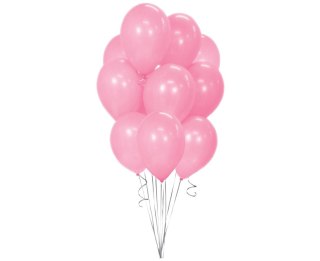 Balon gumowy metalik różowy 10 szt. różowa 300mm 12cal Godan (BALONY BEAUTY&CHARM)
