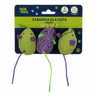 Gadżet myszki 3szt. 6cm dla kota Trik Roll (560727)