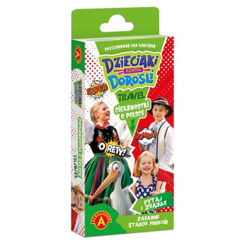 Gra planszowa Ciekawostki o Polsce Travel DZIECIAKI KONTRA DOROŚLI Alexander