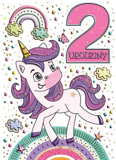 Kartka składana B6 Jednorożec B6 Henry (5905701485246)