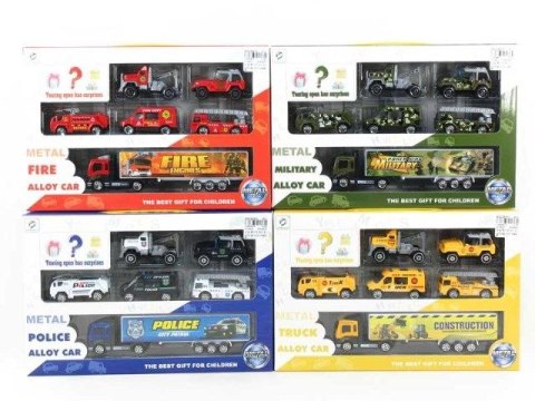 Samochód zestaw aut służb 4 wzory Bigtoys (BA4908)