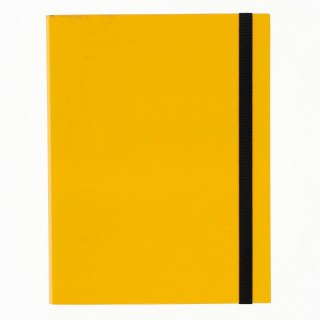 Teczka z szerokim grzbietem na gumkę Box z mechanizmem ringowym A4 żółty VauPe (325/08)