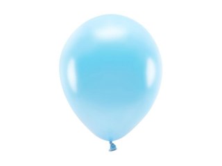 Balon gumowy Metalizowane Eco Balloons niebieski jasny 260mm Partydeco (ECO26M-001J)