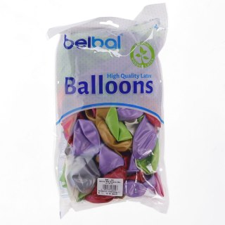 Balon gumowy metalizowany 100 szt mix 12cal Partydeco (12m-000)