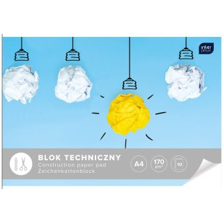 Blok techniczny A4 biały 170g 10k Interdruk (BLT)