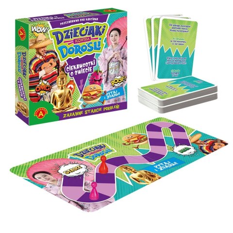 Gra planszowa Ciekawostki o Świecie DZIECIAKI KONTRA DOROŚLI Alexander