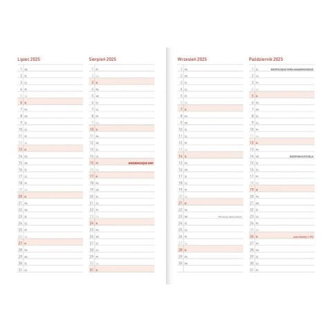 Kalendarz nauczyciela książkowy (terminarz) EKO MAPA A5 Wydawnictwo Wokół Nas (A5TA072B)