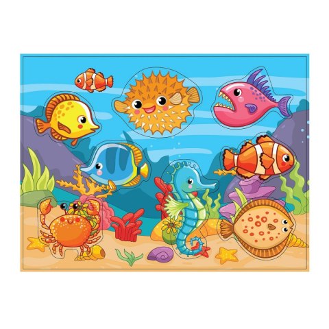 Układanka drewniana łowienie rybek Smily Play (SPW83609)