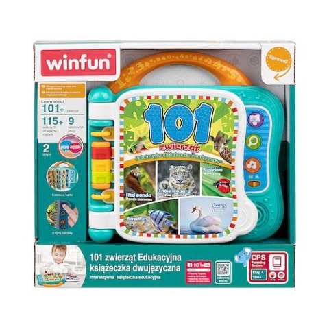 Zabawka edukacyjna Książeczka edukacyjna 101 zwierząt dwujęzyczna Smily Play (240402)