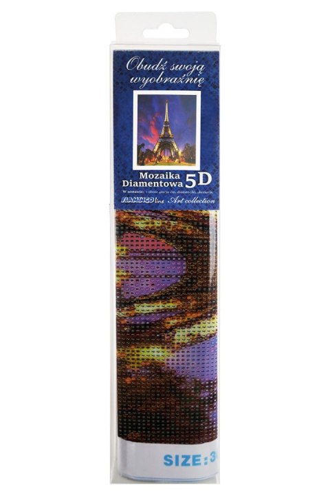 Zestaw kreatywny Diamentowa mozaika 30x40cm Wieża Eiffla nocą Flamingo Line (TMS21324)