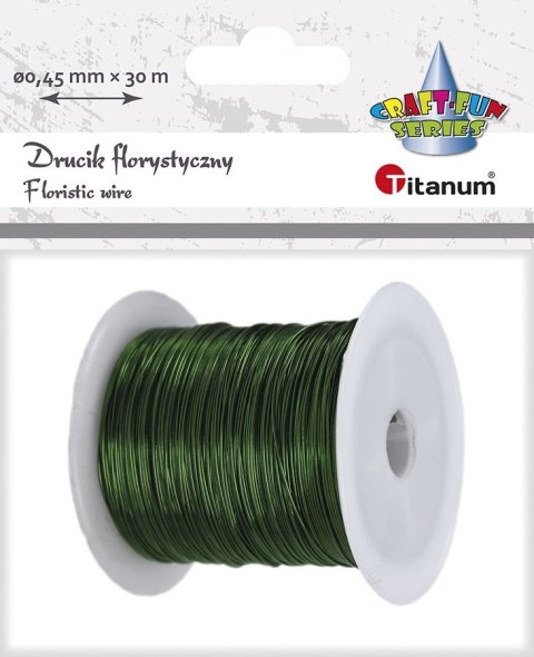Drucik florystyczny Titanum Craft-Fun Series 0,45mm x 30m zielony (PJ499)