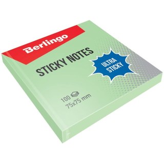 Notes samoprzylepny (karteczki) zielony 100k [mm:] 75x75 Berlingo (270293)