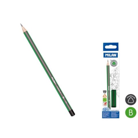 Ołówek trójkątny B Milan (071230212)