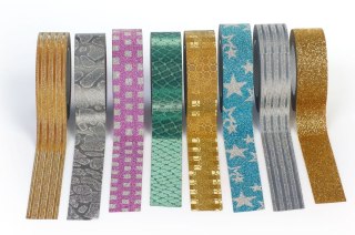 Taśma ozdobna Taśma dekoracyjny glamour disp.24szt. 15x10 [mm x m] mix Astra Creativo