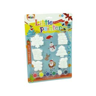 Zestaw kreatywny dla dzieci Odlewy Gipsowe Do Malowania Farby Święta Choinka Bałwan Lean (9462)