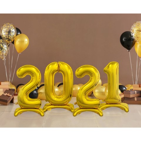 Balon gumowy Beauty&Charm cyfra stojąca złota złota 750mm 30cal Godan (BC-ASZ2)