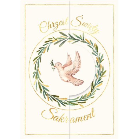 Kartka składana Karnet A5 koperta chrzest gołąb A5 Henry (5905701481347)
