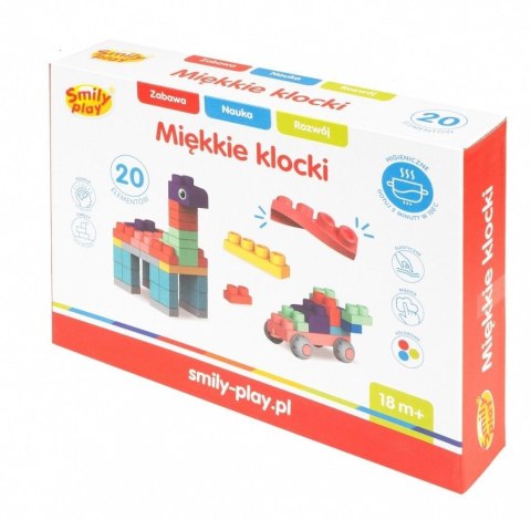 Klocki pozostałe miękkie 20 elementów Smily Play (SP84944)