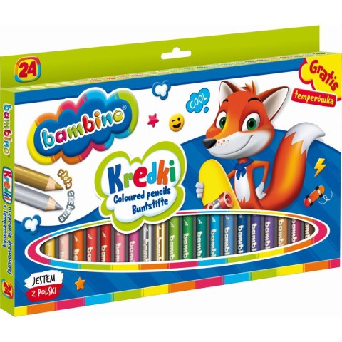 Kredki ołówkowe BAMBINO 24 kol. St.Majewski
