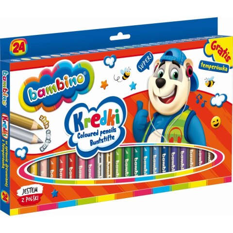 Kredki ołówkowe BAMBINO 24 kol. St.Majewski