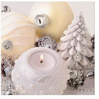 Serwetki BN Christmas white mix nadruk bibuła [mm:] 330x330 Paw (TL233700)