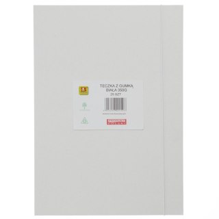 Teczka kartonowa na gumkę A4 biały 350g Barbara (0821023)