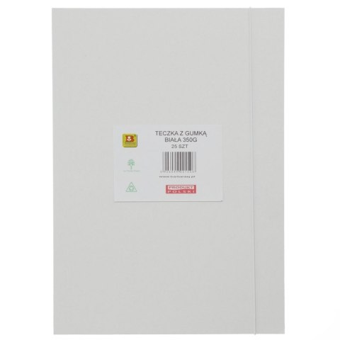 Teczka kartonowa na gumkę A4 biały 350g Barbara (0821023)