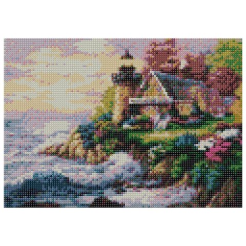 Zestaw kreatywny Diamentowa mozaika 30x40cm Latarnia morska Titanum Craft-fun (TMS24909)