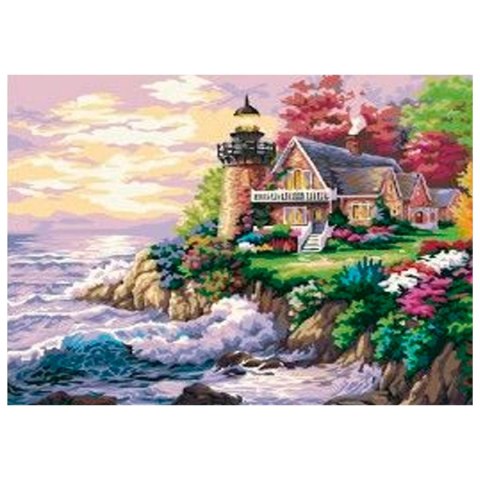 Zestaw kreatywny Diamentowa mozaika 30x40cm Latarnia morska Titanum Craft-fun (TMS24909)