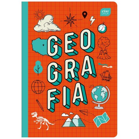 Zeszyt tematyczny GEOGRAFIA A5 60k. 70g krata Interdruk (ZE60GEO#)