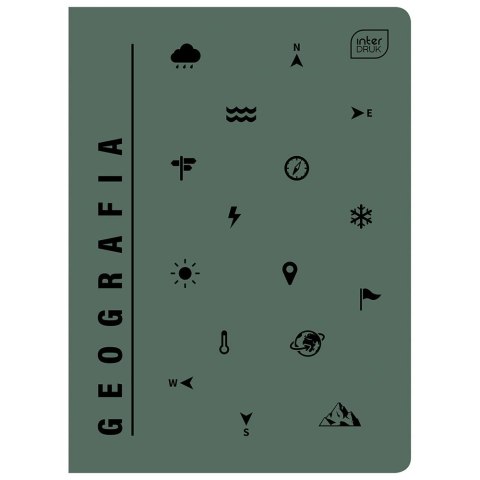 Zeszyt tematyczny GEOGRAFIA A5 60k. 70g krata Interdruk (ZE60GEO#)