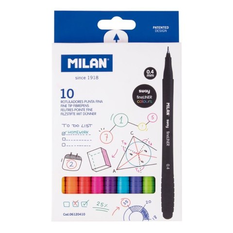 Cienkopis Sway Fineliner wkład mix 0,4mm 10kol. Milan (6120410)