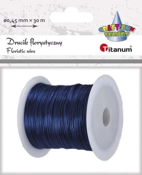 Drucik florystyczny Titanum Craft-Fun Series 0,45mm x 30m niebieski (PJ499)