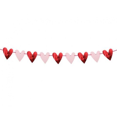 Girlanda papierowa Serca, 200 cm Godan (PF-GPSB)