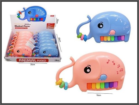 Pianino słoń 16cm 2 kolory Hipo (H13865)