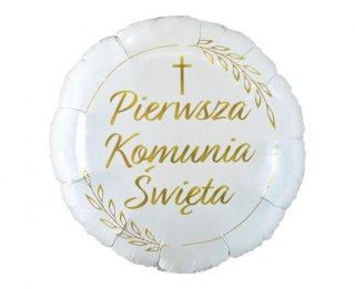 Balon foliowy Komunia Święta (kłosy) 18cal Godan (FG-OKSK)