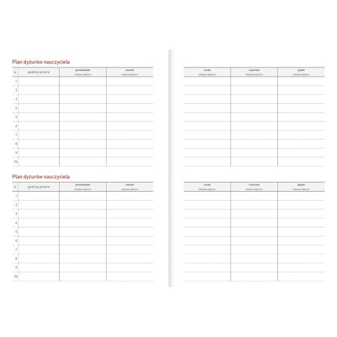 Kalendarz nauczyciela książkowy (terminarz) PCV KWIATY bezbarwny B6 Wydawnictwo Wokół Nas (A5TN089B)