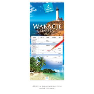 Kalendarz ścienny NOTATNIKOWY KOMPOZYCJE KWIATOWE 220mm x 490mm Lucrum (WN02)