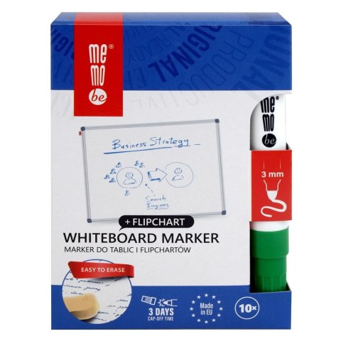 Marker suchościeralny zielony wkład zielony 1-3mm okrągła końcówka Memobe (MM350-04)