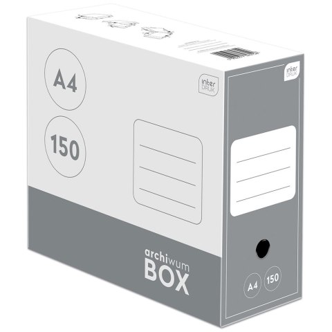 Pudło archiwizacyjne A4 szare karton Interdruk (5902277323156)
