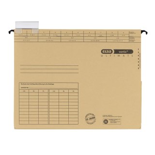 Skoroszyt Vertic Ultimate wiszący personalno-kredytowy A4 brązowy karton 230g Elba (100082310)