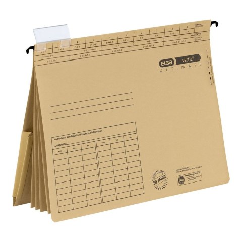 Skoroszyt Vertic Ultimate wiszący personalno-kredytowy A4 brązowy karton 230g Elba (100082310)