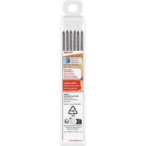Wkład do ołówka (grafit) Budowlany E-8881 do ołówka E-8880 Edding (ED-8881-6-112)