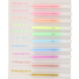 Długopis żelowy 10 kol mix żelowy 5905658810917 wkład mix 0,6mm Strigo (SSC381)