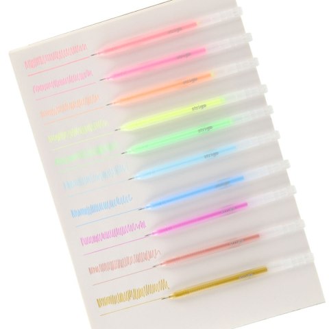 Długopis żelowy 10 kol mix żelowy 5905658810917 wkład mix 0,6mm Strigo (SSC381)