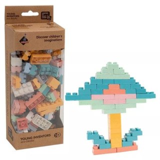 Klocki konstrukcyjne Mali Geniusze Eko płytki 124 elem. Askato (123639)