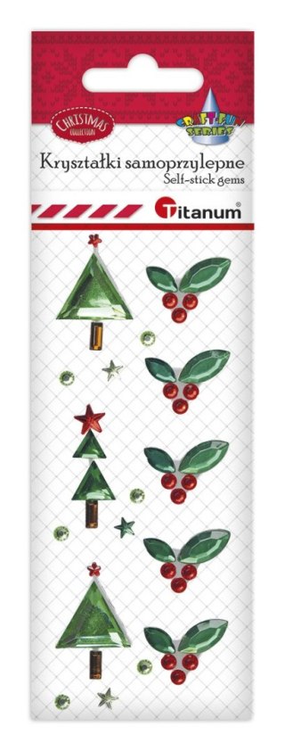 Kryształki Craft-Fun Series xmass 8 sztuk czerwono-zielony Titanum (23mH03203)